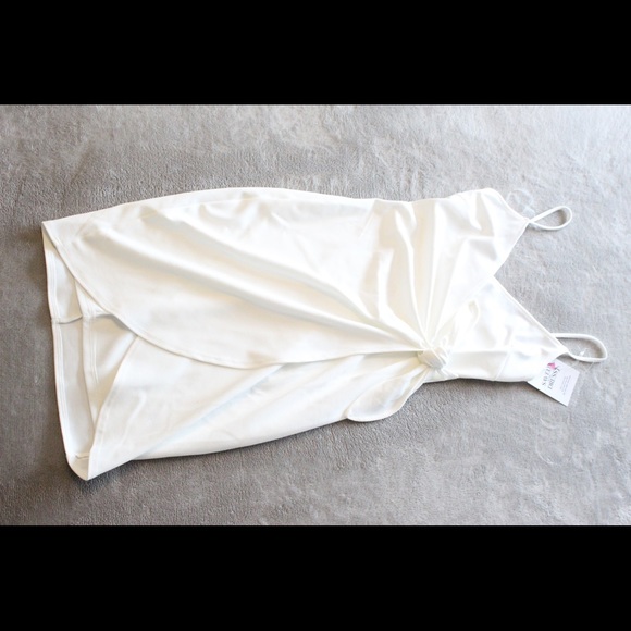 Blue Blush Ivory Wrap Tie Mini Dress - Picture 7 of 8